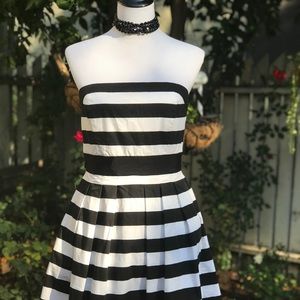 White House Black Market Strapless Striped Dress